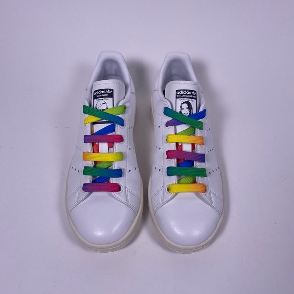 STELLA MCCARTNEY x Adidas Stan Smith White w/Multicolor Trim Sneakers - Picture 3 of 9